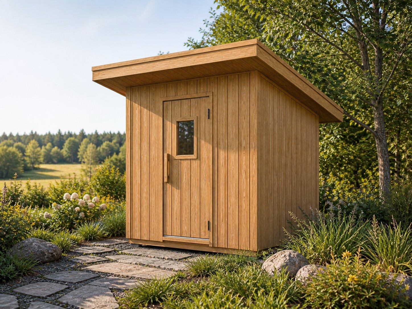 MoraSauna in a garden retreat